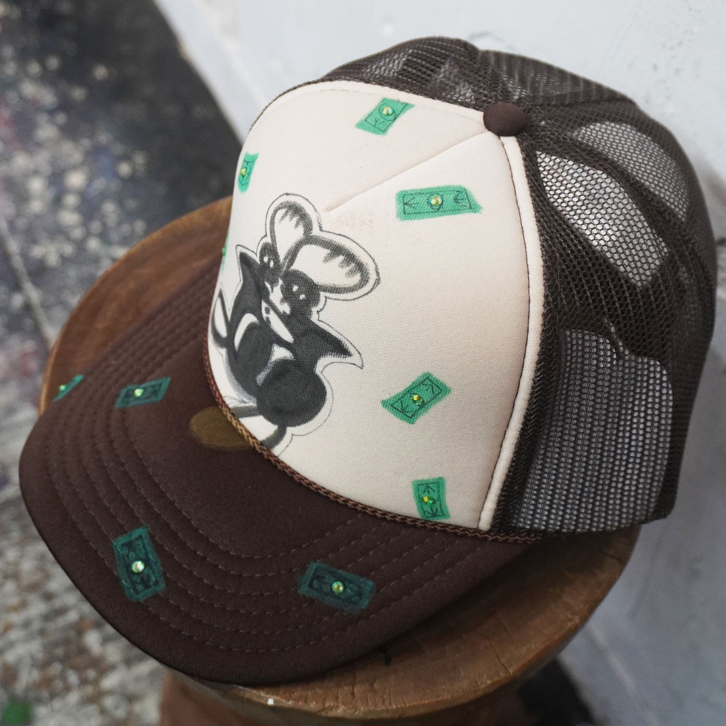 SKOLOCT PAINTED MESH CAP (RHINESTONE)