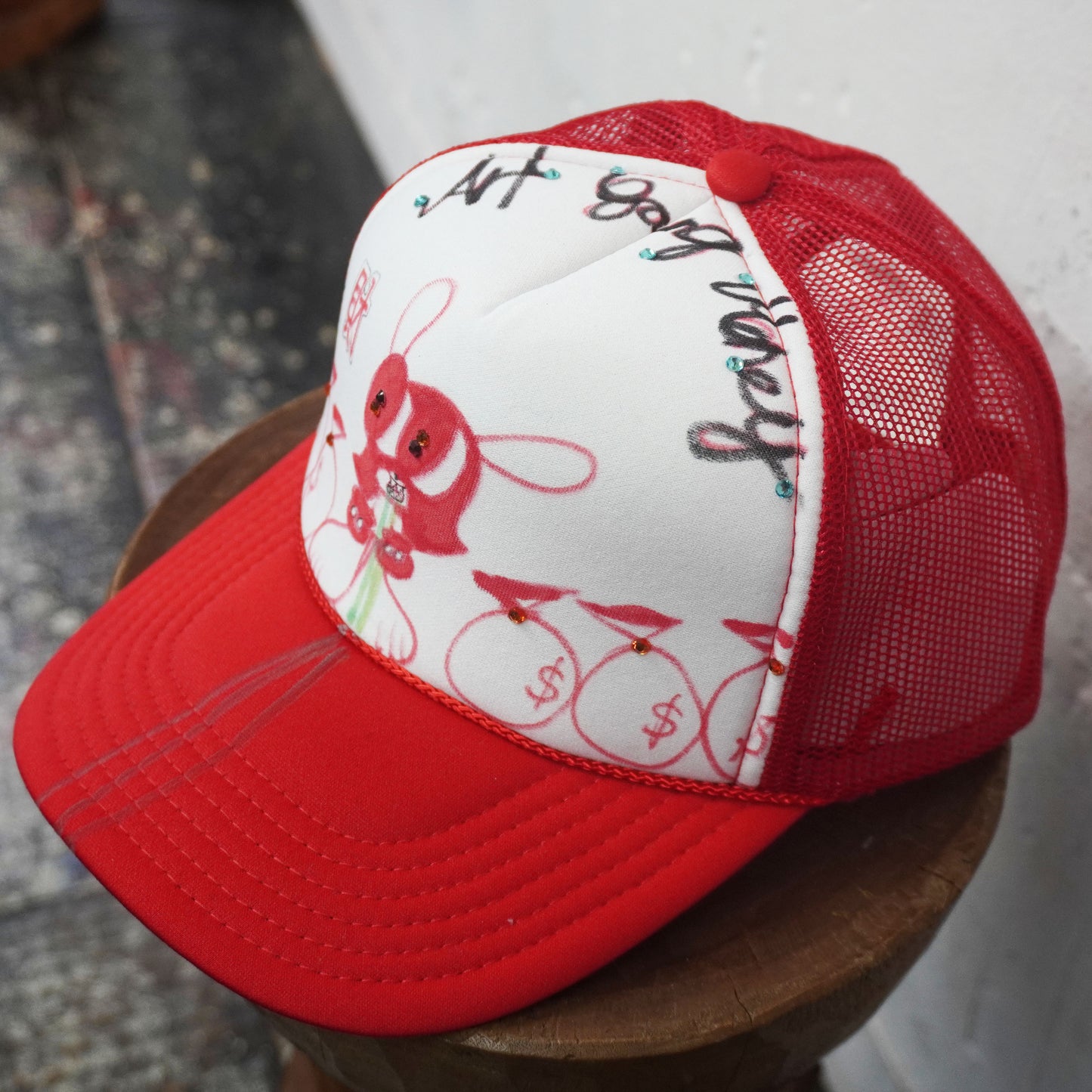 SKOLOCT PAINTED MESH CAP (RHINESTONE)