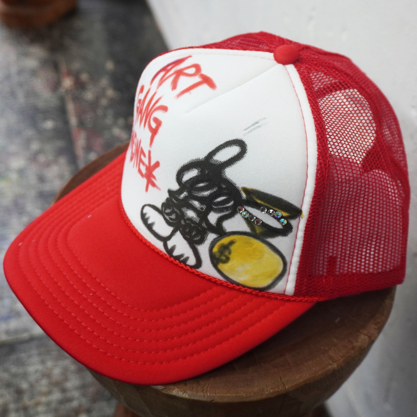 SKOLOCT PAINTED MESH CAP (RHINESTONE)