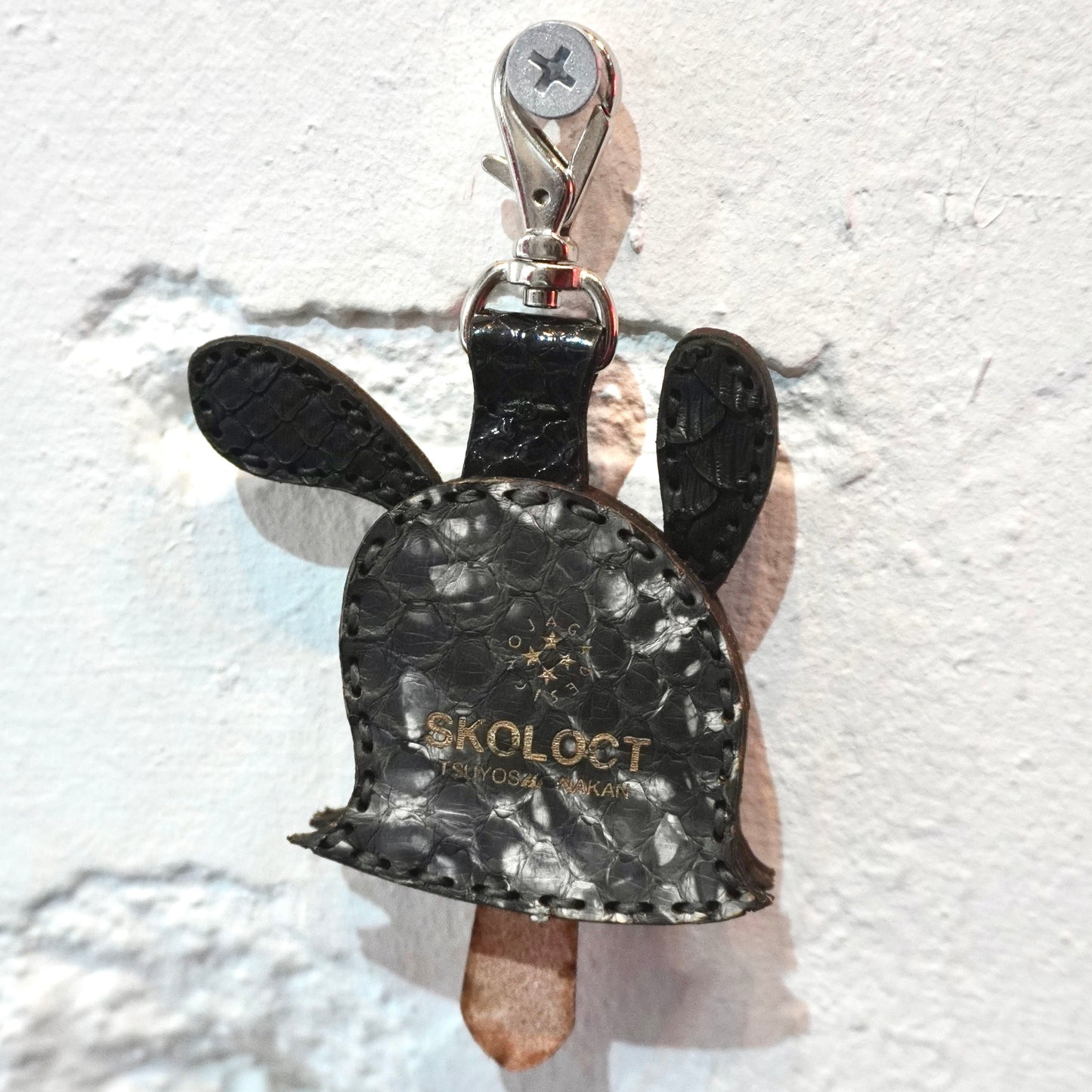 LEATHER KEY COVER - DOLLAR EYES/PYTHON