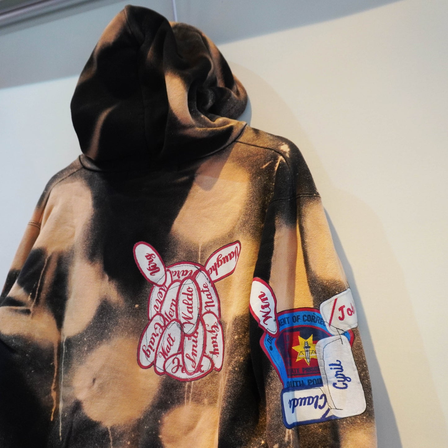 HAND DYED SKO PATCH HOODIE (M)