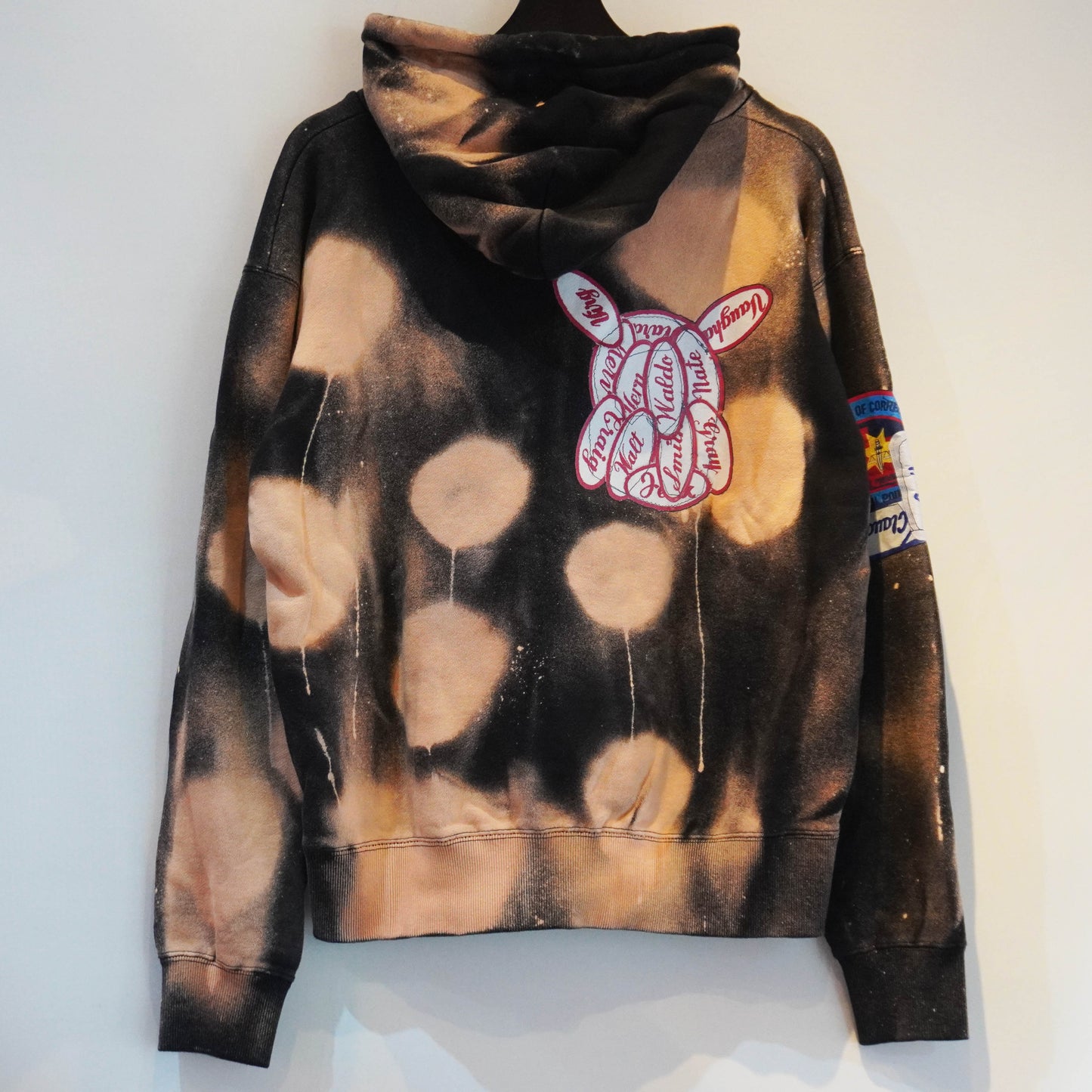 HAND DYED SKO PATCH HOODIE (L)