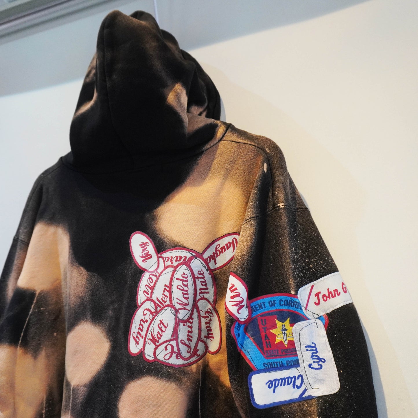 HAND DYED SKO PATCH HOODIE (L)