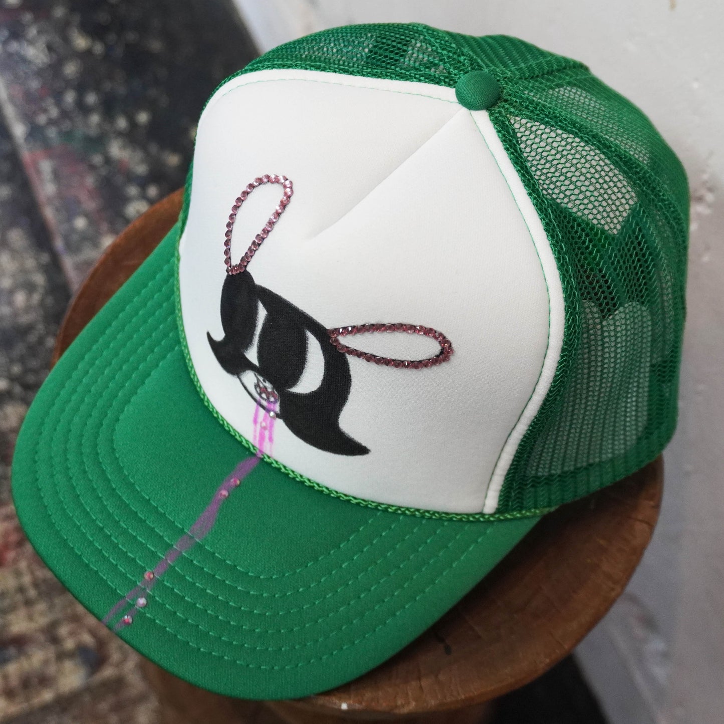 SKOLOCT PAINTED MESH CAP (RHINESTONE)