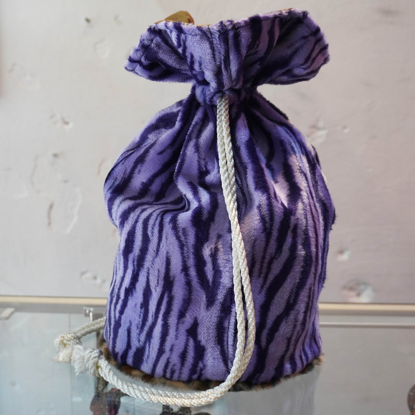 SKOLOCT MONEY BAG - PURPLE ZEBRA (LEOPARD)