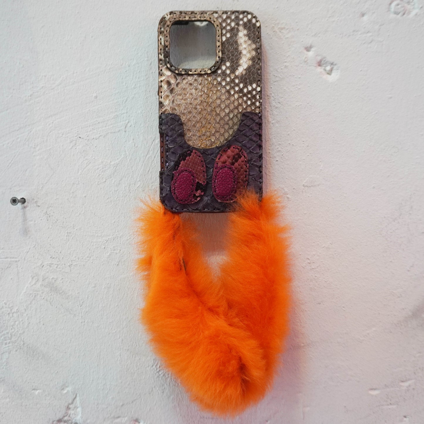 LEATHER PHONE CASE PYTHON - iPhone 16 PRO MAX
