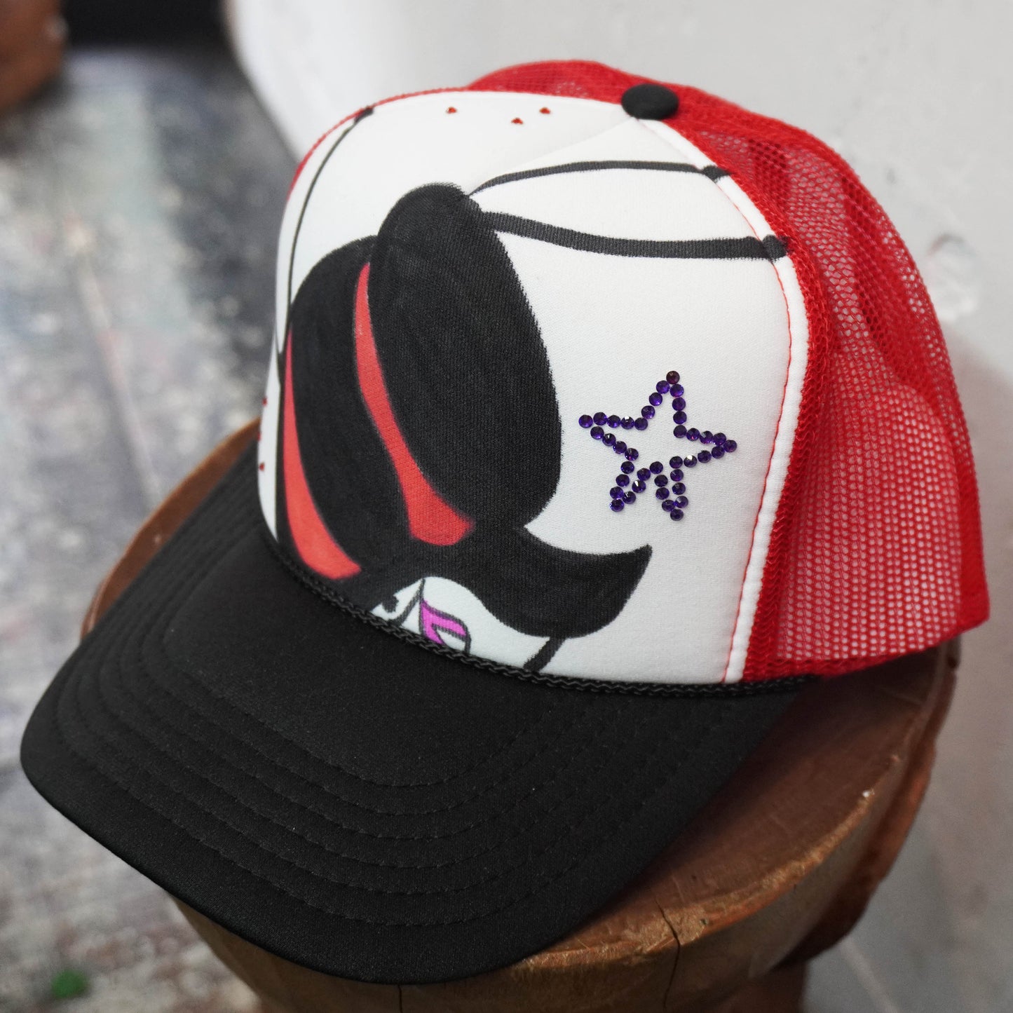SKOLOCT PAINTED MESH CAP (RHINESTONE)