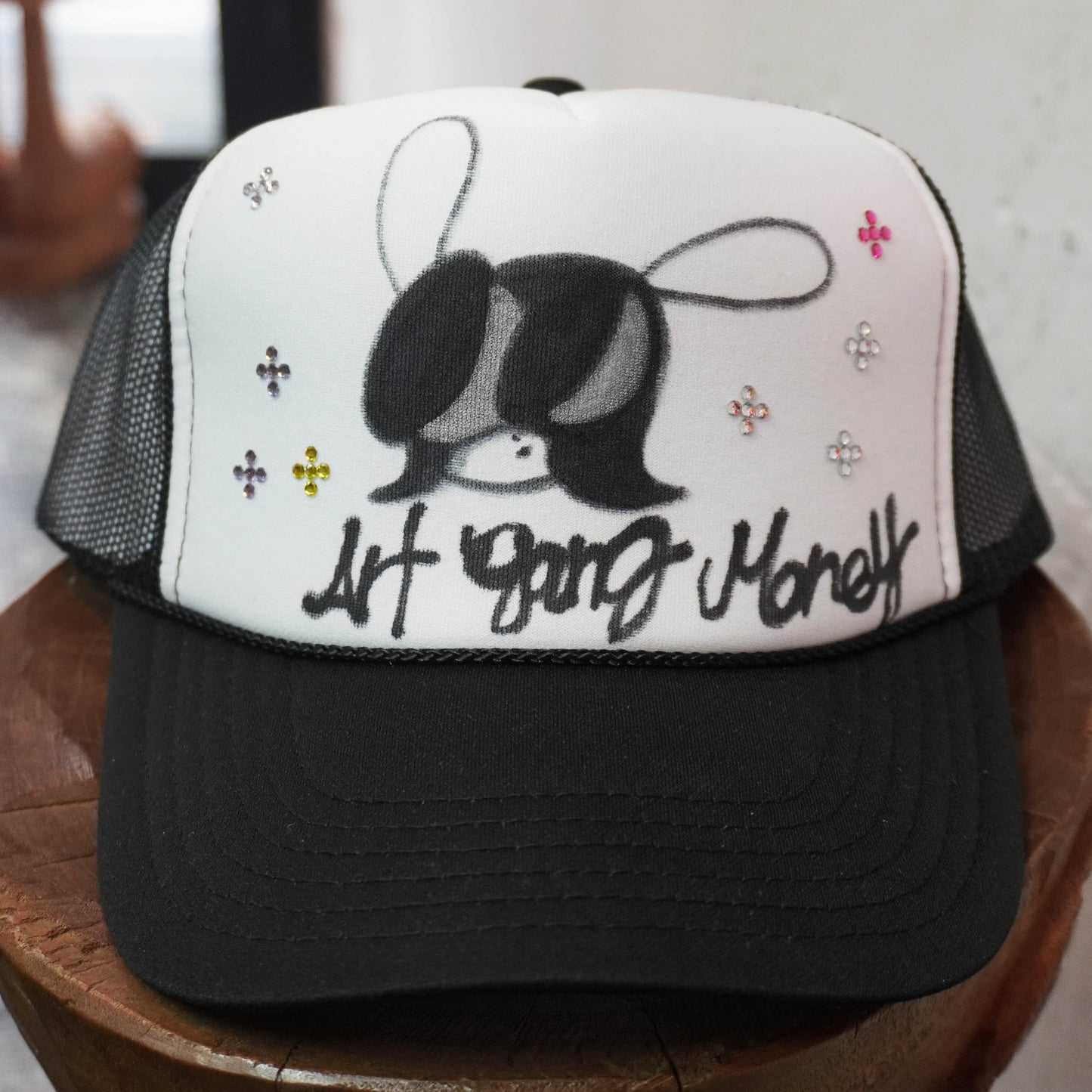 SKOLOCT PAINTED MESH CAP (RHINESTONE)
