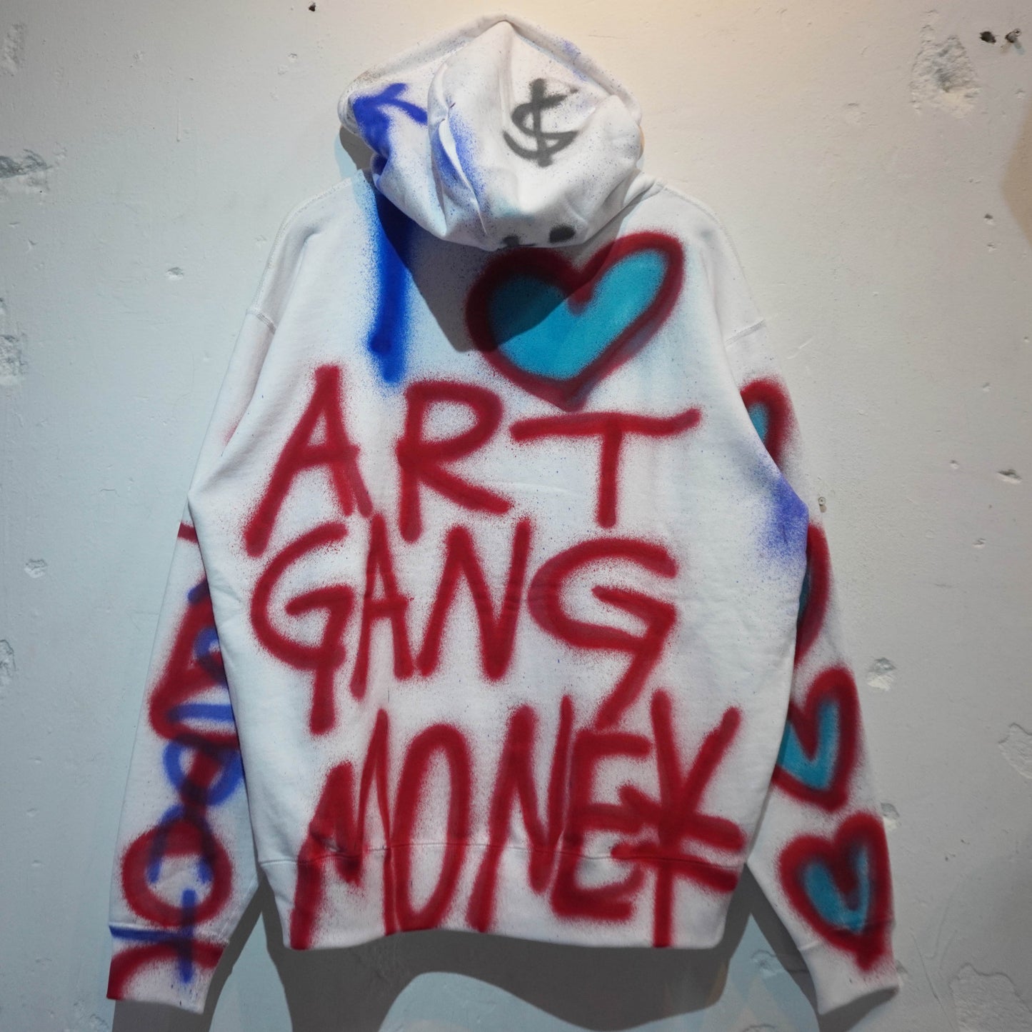 SKOLOCT SPRAY PAINTED ZIP HOODIE (XL)