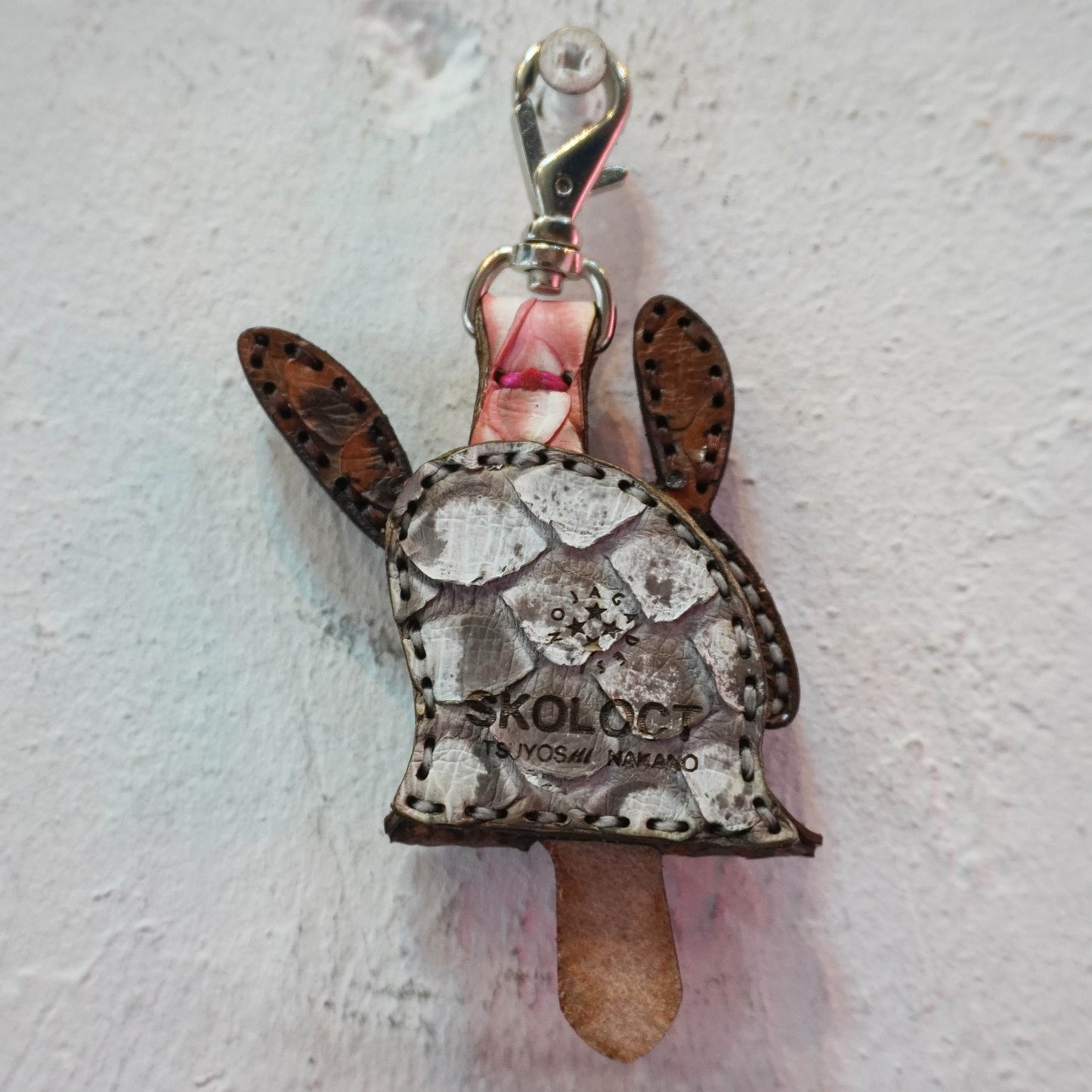 LEATHER KEY COVER - SPIRAL EYES/PYTHON