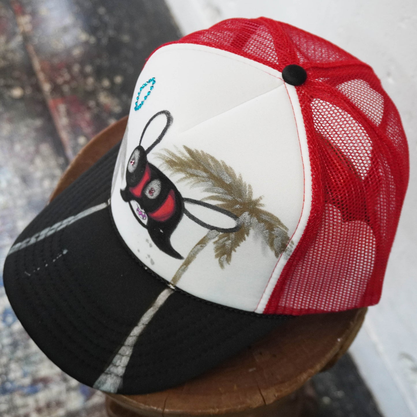 SKOLOCT PAINTED MESH CAP (RHINESTONE)