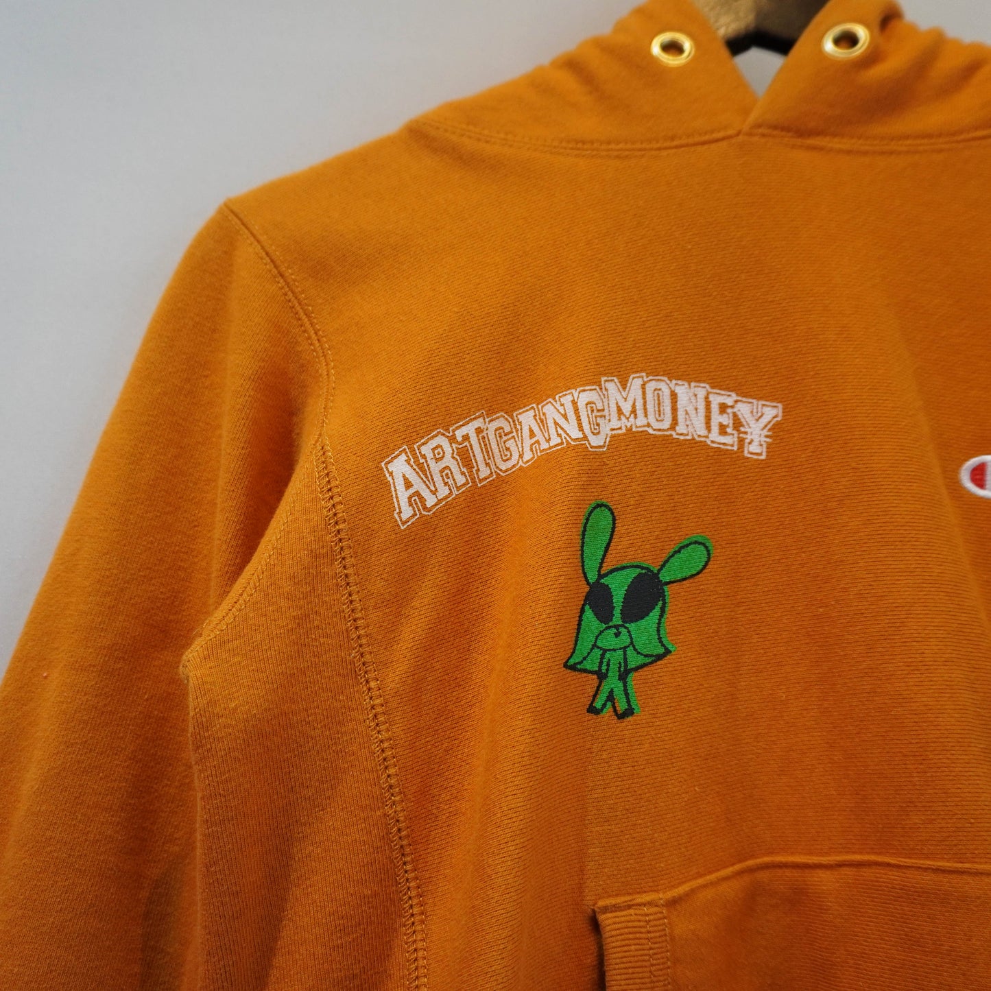 SKOLIEN FACE PRINTED REMAKE HOODIE (L)