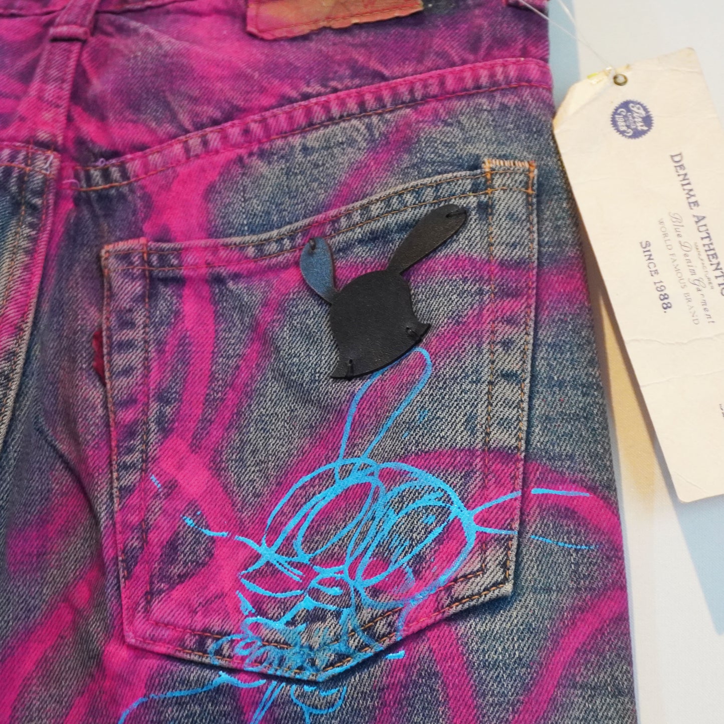 SKOLOCT SPRAY PAINTED JEANS - 27