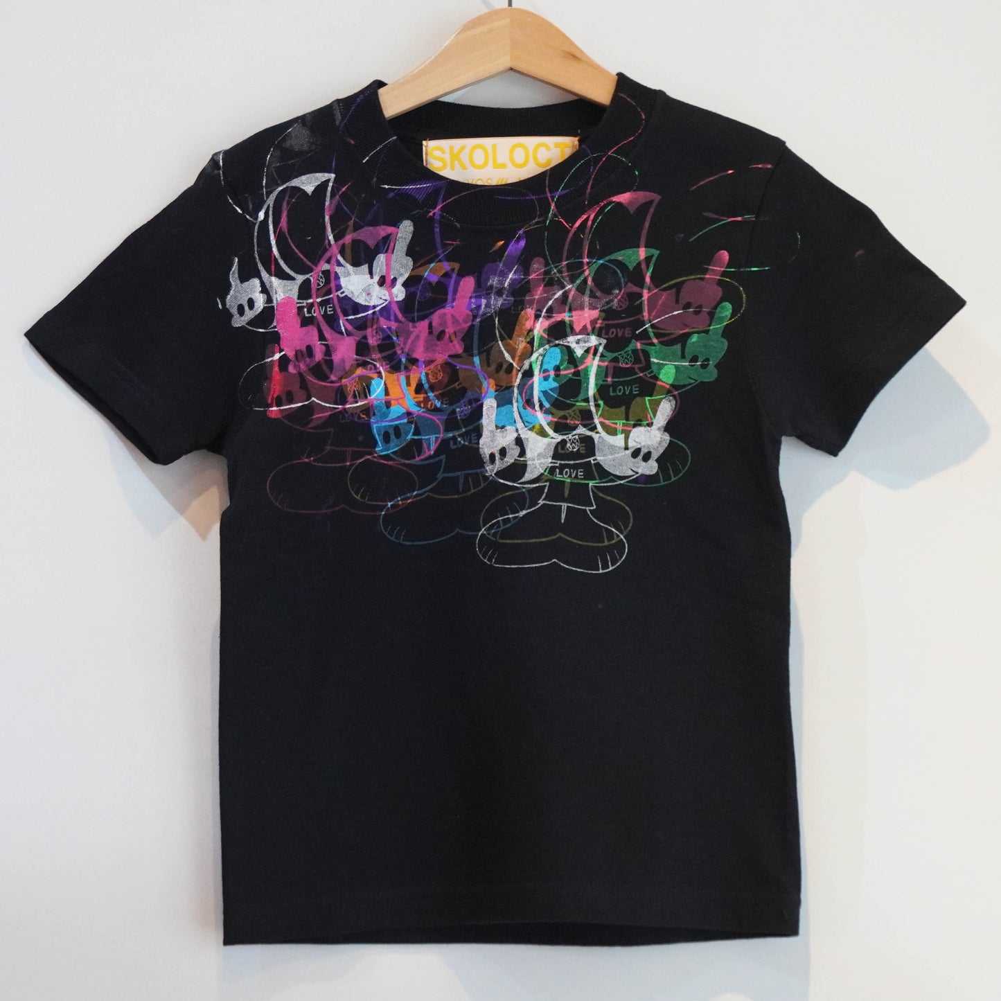 SKOLOCT FLOWER MINI T-SHIRT (BLACK)