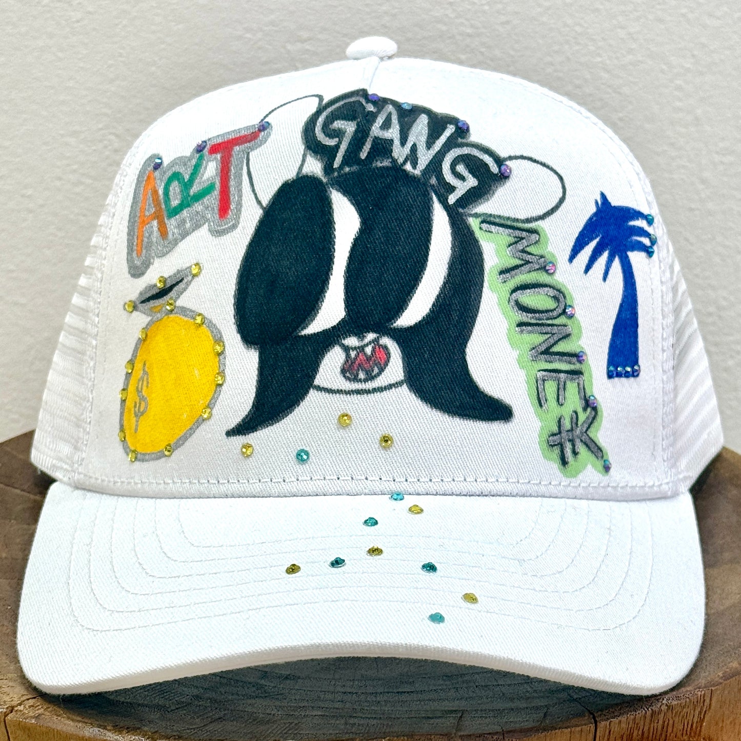 SKOLOCT PAINTED MESH CAP (RHINESTONE)