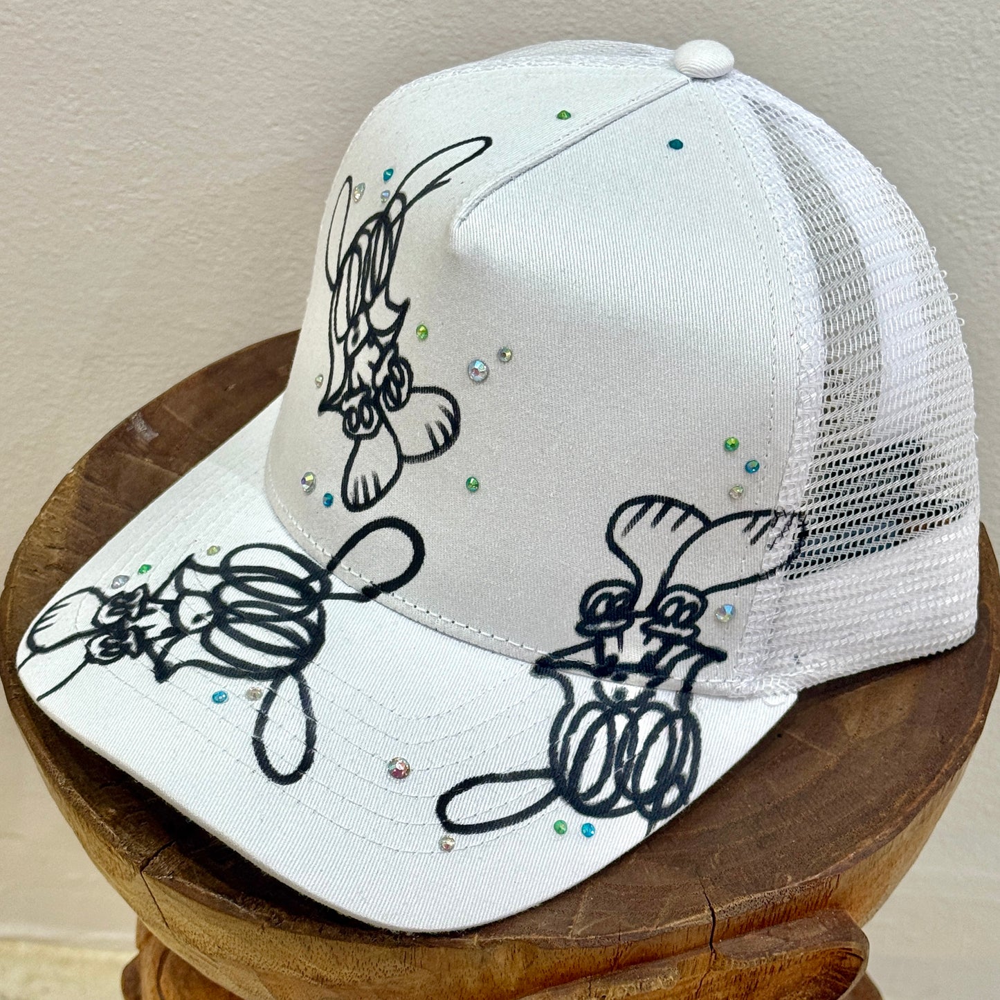 SKOLOCT PAINTED MESH CAP (RHINESTONE)