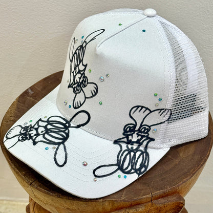 SKOLOCT PAINTED MESH CAP (RHINESTONE)