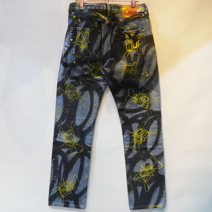 SKOLOCT SPRAY PAINTED JEANS - 29