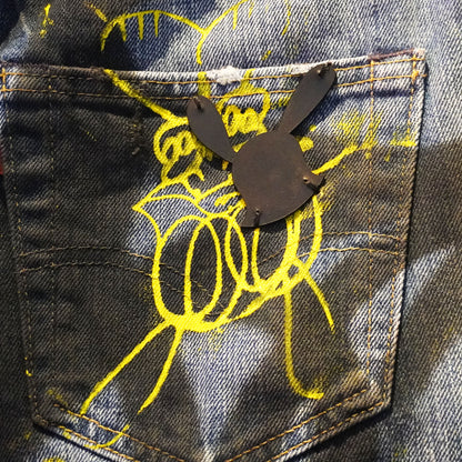 SKOLOCT SPRAY PAINTED JEANS - 29