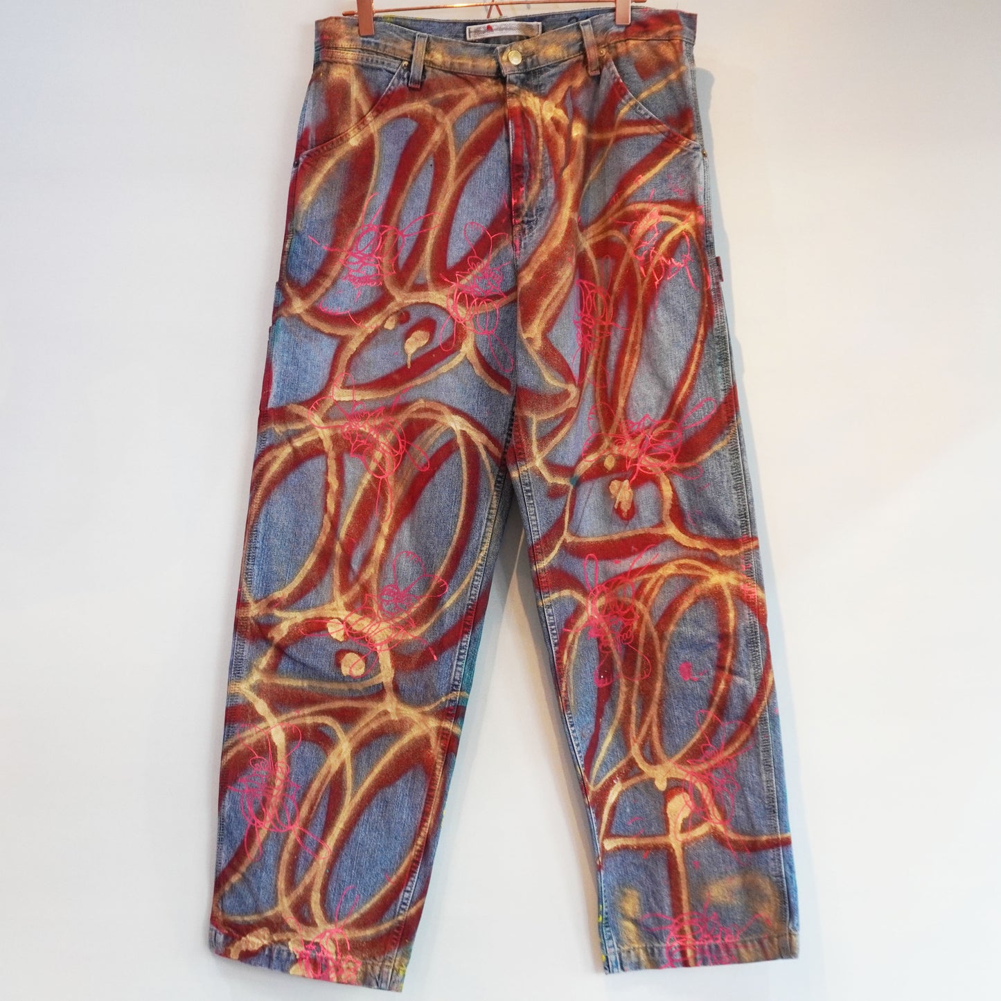 SKOLOCT SPRAY PAINTED JEANS - 34