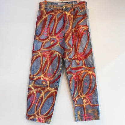 SKOLOCT SPRAY PAINTED JEANS - 34