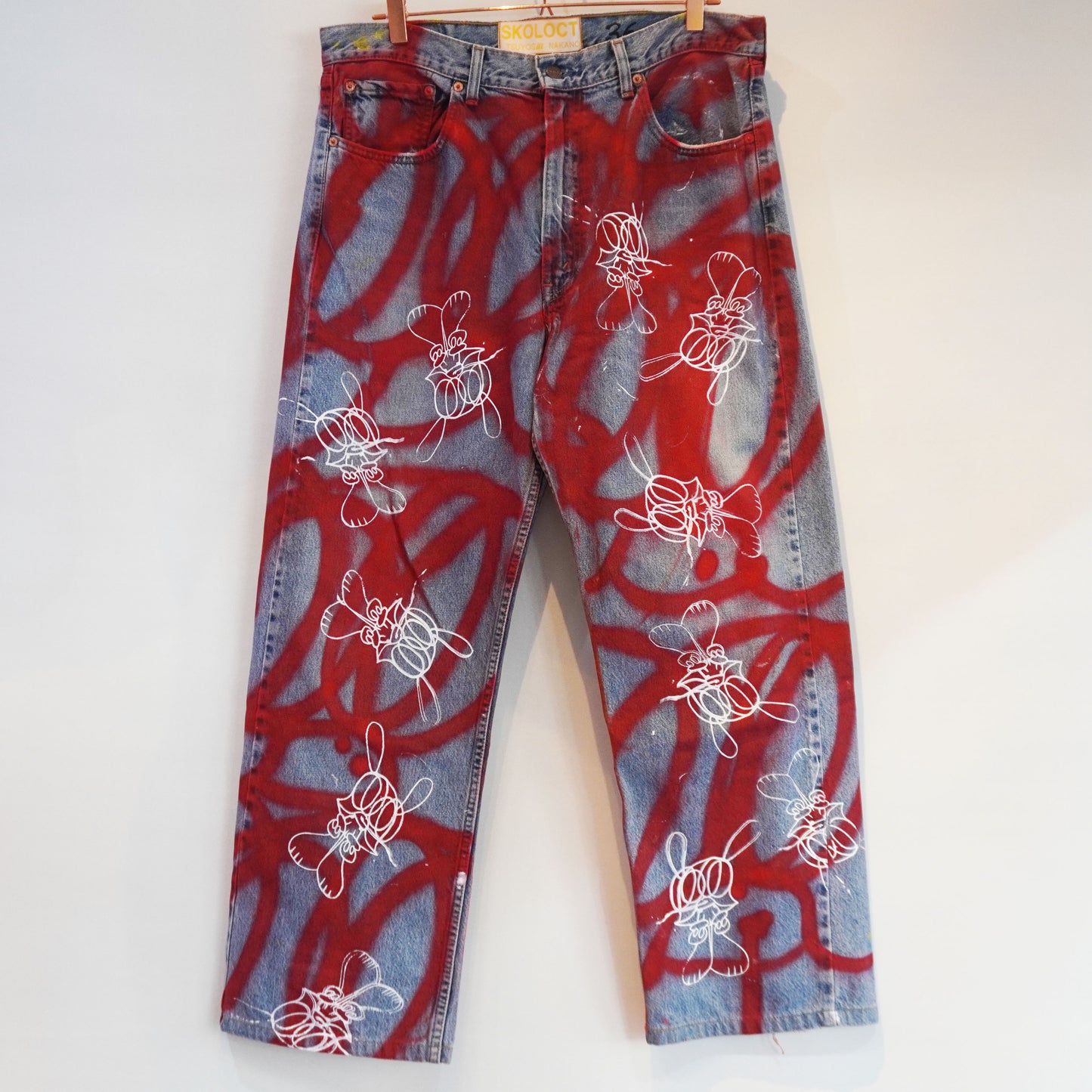 SKOLOCT SPRAY PAINTED JEANS - 36