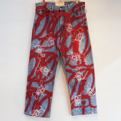 SKOLOCT SPRAY PAINTED JEANS - 36