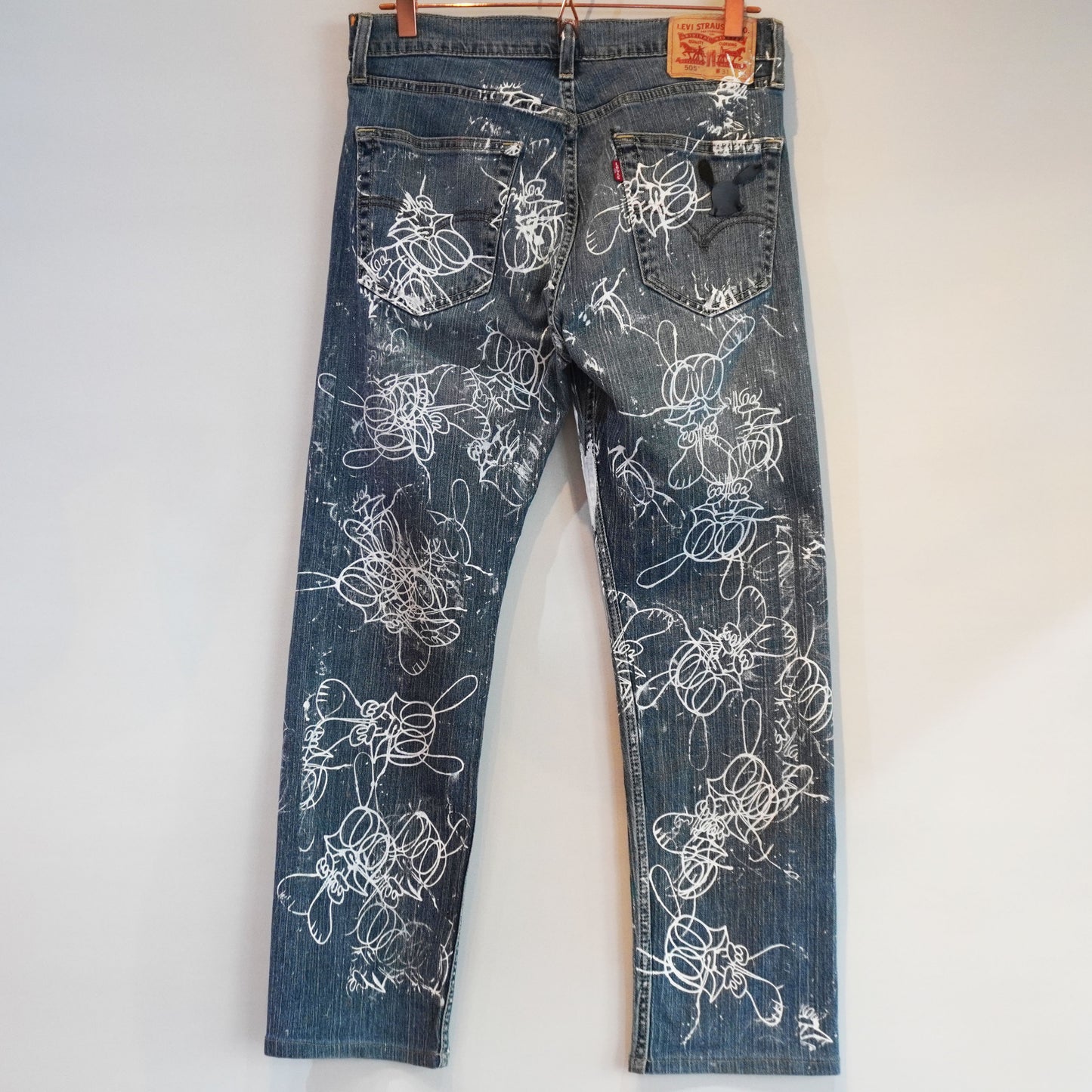 SKOLOCT SKULL PAINTED JEANS - 31
