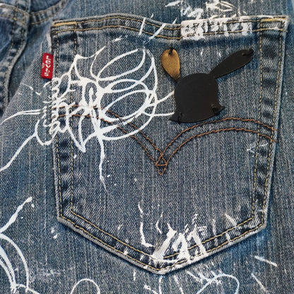 SKOLOCT SKULL PAINTED JEANS - 31