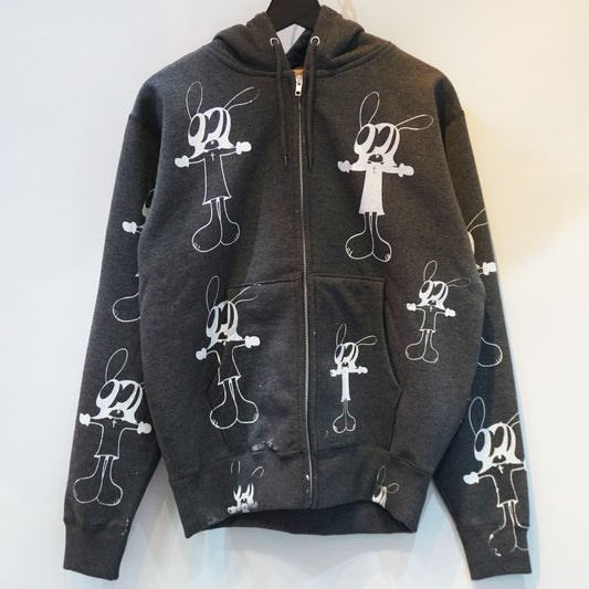 $KO FRENZY ZIP HOODIE (CHARCOAL)