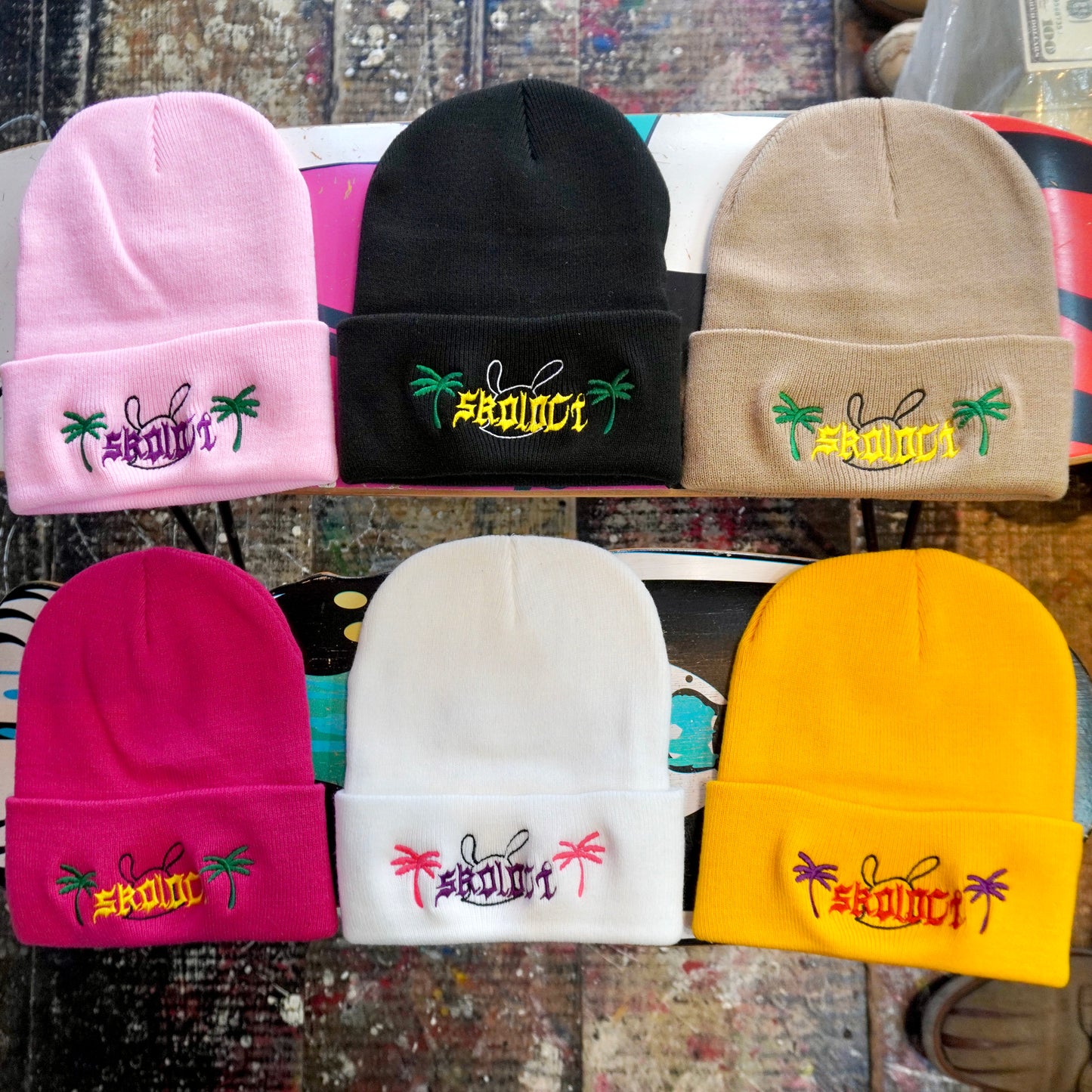 SKOLOCT SKO PALM EMBROIDERED BEANIE