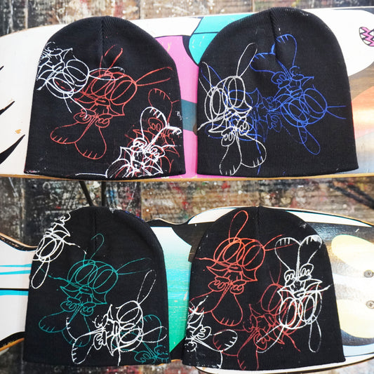 SKO CRAZY BEANIE (BLACK) (COLORS)