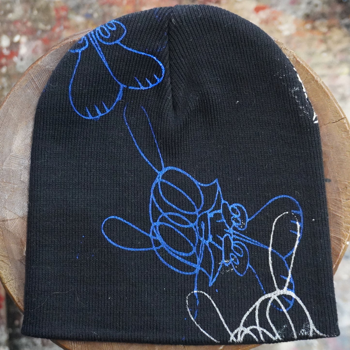 SKO CRAZY BEANIE (BLACK) (COLORS)