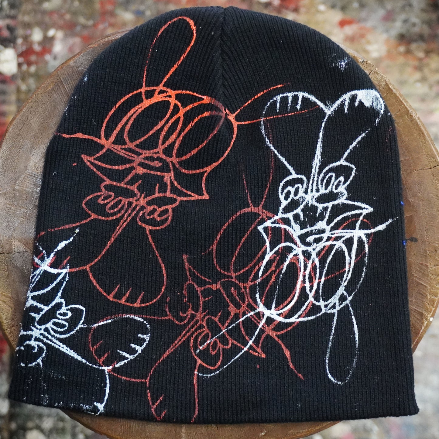 SKO CRAZY BEANIE (BLACK) (COLORS)