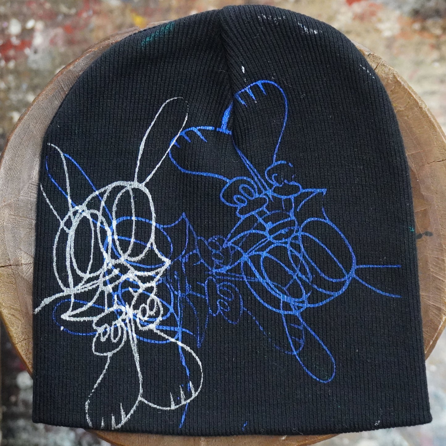 SKO CRAZY BEANIE (BLACK) (COLORS)