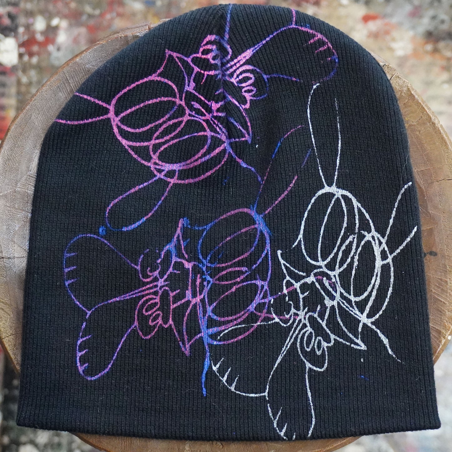 SKO CRAZY BEANIE (BLACK) (COLORS)