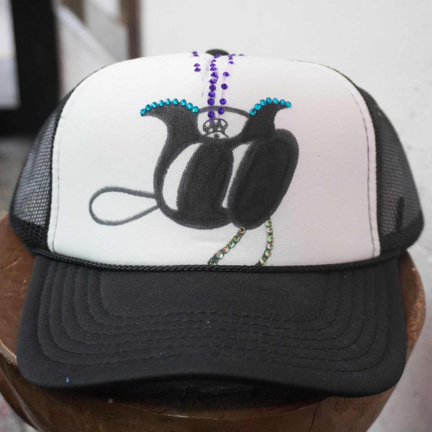 SKOLOCT PAINTED MESH CAP (RHINESTONE)