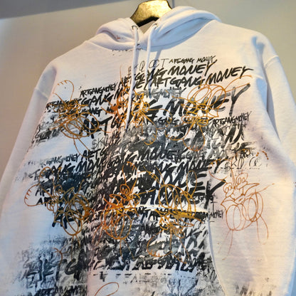 $KOLOCT PAID IN PAINT HOODIE (WHITE)