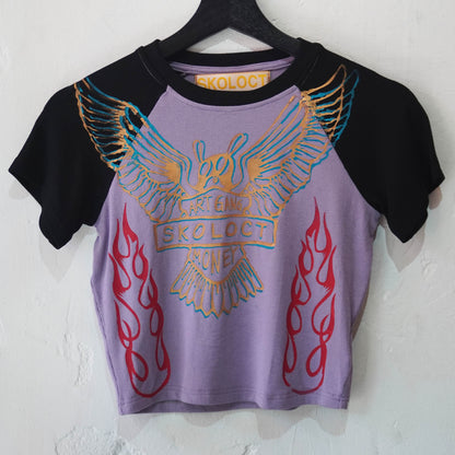 SKO DAVIDSON RAGLAN LADIES TOP FLAMES (MULTICOLOR)