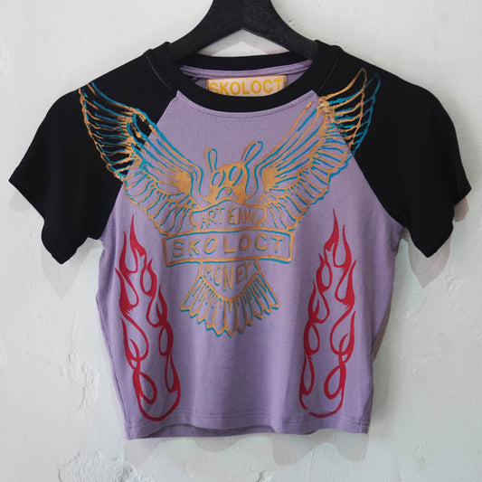 SKO DAVIDSON RAGLAN LADIES TOP FLAMES (MULTICOLOR)