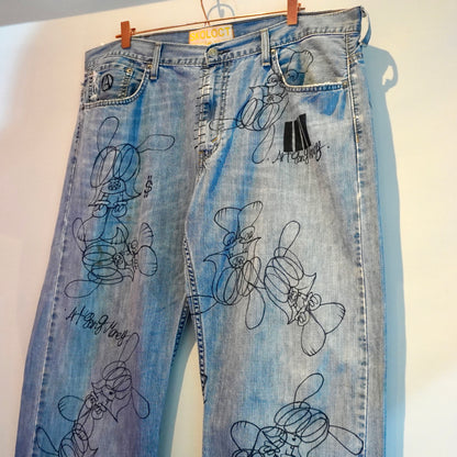 SKOLOCT HAND-DRAWN DENIM - (38)