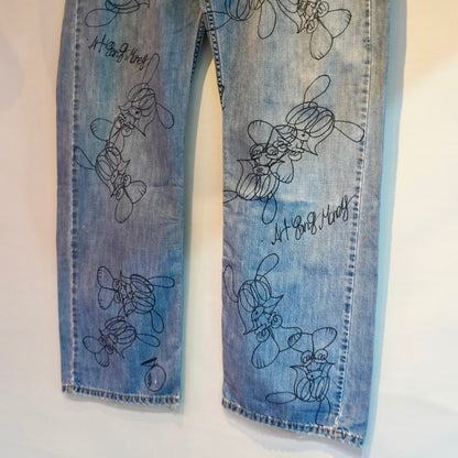 SKOLOCT HAND-DRAWN DENIM - (38)