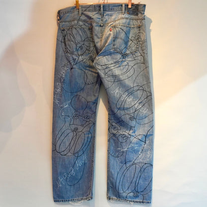 SKOLOCT HAND-DRAWN DENIM - (38)