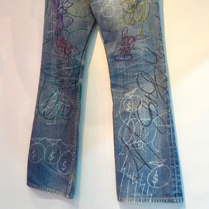 SKOLOCT HAND-DRAWN DENIM - (28)