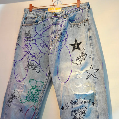 SKOLOCT HAND-DRAWN DENIM - (32)