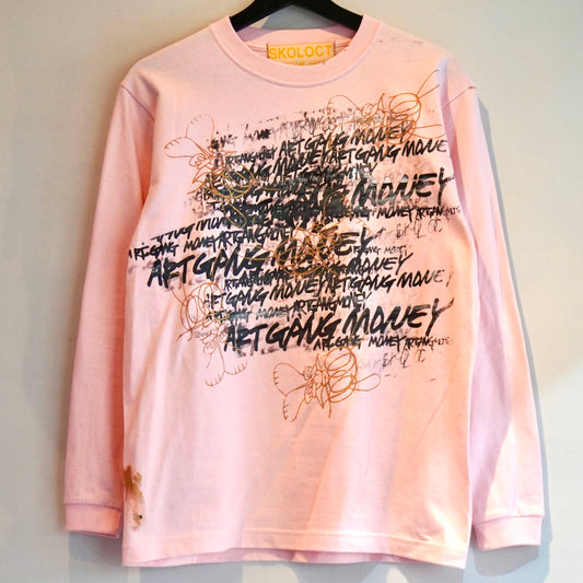 $KOLOCT PAID IN PAINT L/S T-SHIRT (LIGHT PINK)