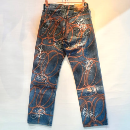 SKOLOCT SPRAY PAINTED JEANS - 29