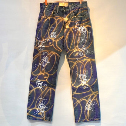 SKOLOCT SPRAY PAINTED JEANS - 31