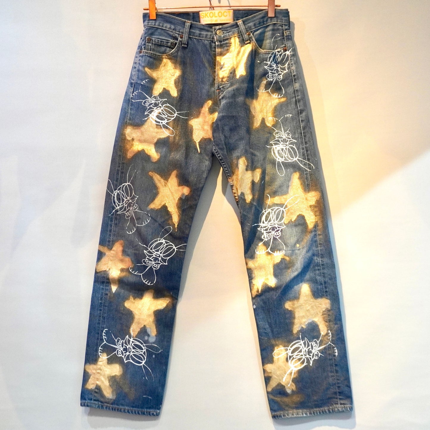 SKOLOCT SPRAY PAINTED JEANS - 30