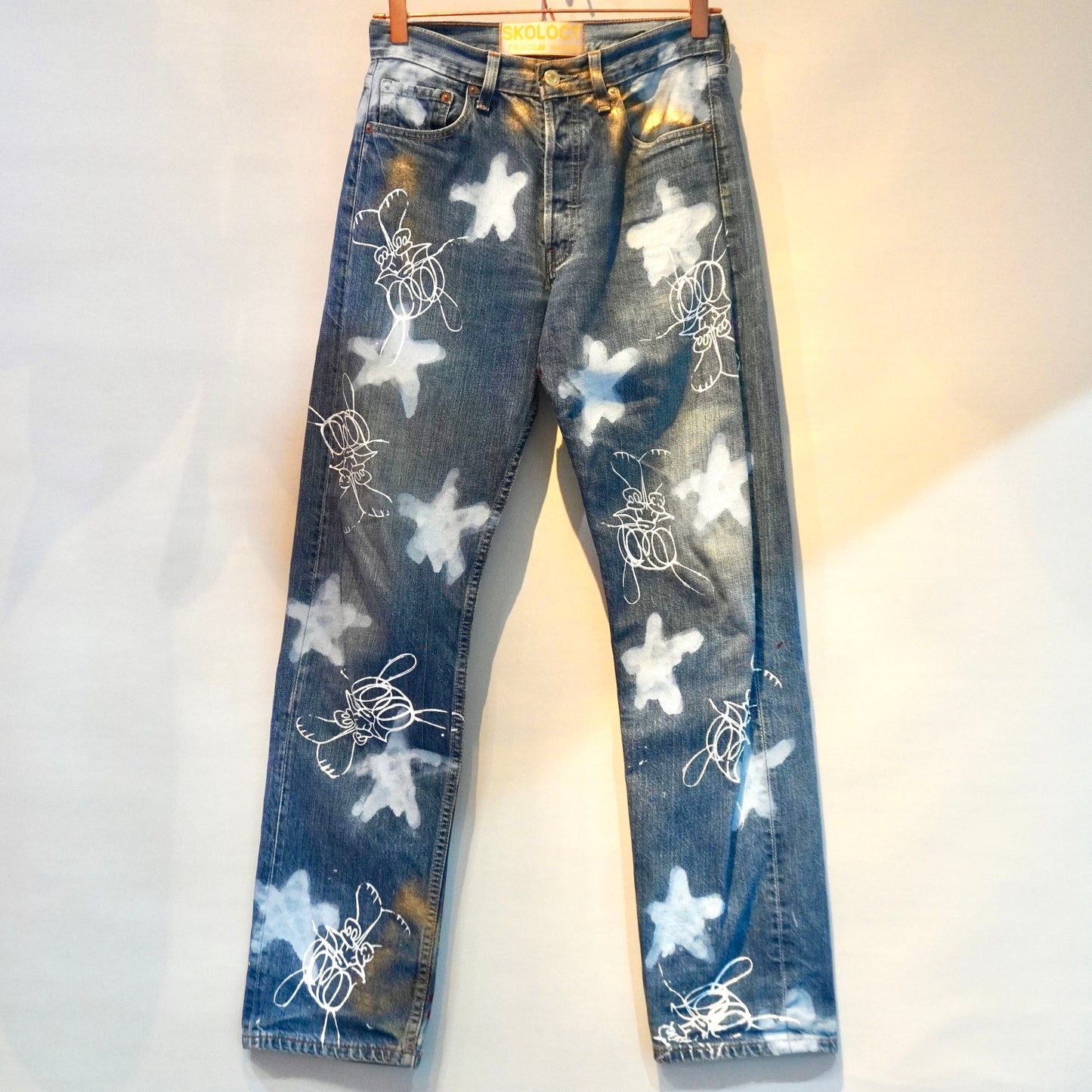 SKOLOCT SPRAY PAINTED JEANS - 27